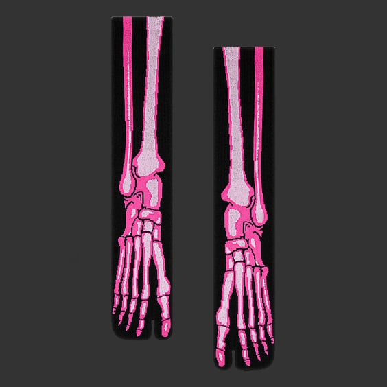 Шкарпетки японські CEH: X-Ray: Skeleton: Toxic Pink (р. 35-39), (91683)