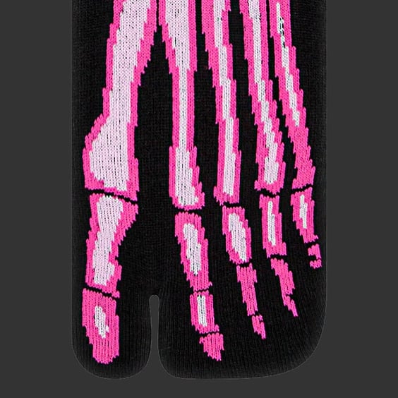 Шкарпетки японські CEH: X-Ray: Skeleton: Toxic Pink (р. 35-39), (91683) 2