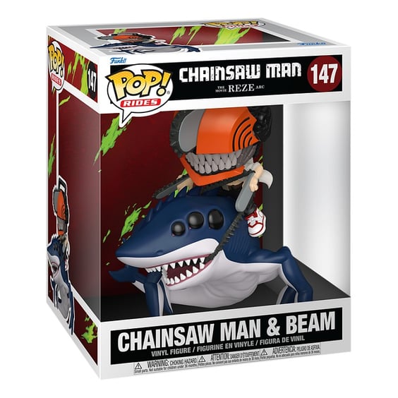 Фігурка Funko POP!: Rides: Chainsaw Man: The Movie: Reze Arc: Chainsaw Man and Beam, (93280) 3