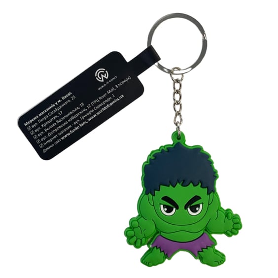 Брелок двухсторонний Marvel: Chibi Hulk, (9405)