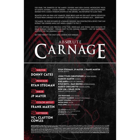 Комікс Marvel. Absolute Carnage. Chapter 4. Volume 1. #2, (941304) 2