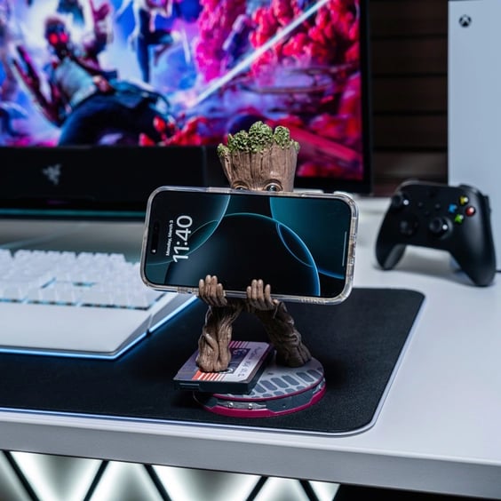 Підставка для геймпада Exquisite Gaming: Cable Guys: Marvel: Guardians of the Galaxy: Groot (Smiling), (97405) 7