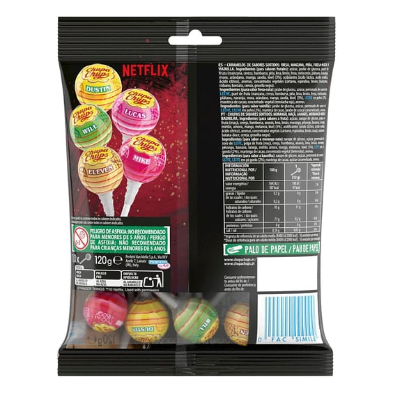 Цукерки Chupa Chups: Stranger Things: Right Side Up: 5 Mystery Flavours, (979404) 3