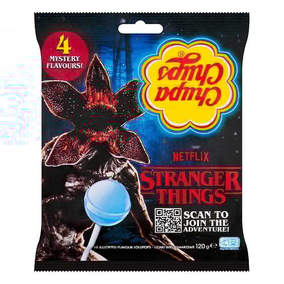 Цукерки Chupa Chups: Stranger Things: Upside Down: 4 Mystery Flavours, (979428)