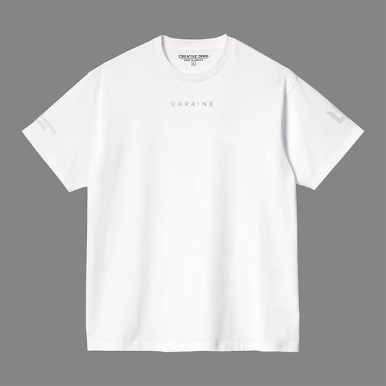 Футболка Creative Depo: «Ukraine» (XL) (біла), (981306)