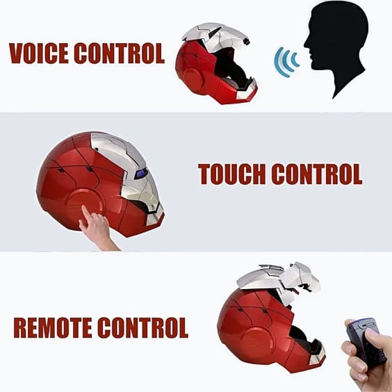 Інтерактивний шолом Marvel: Iron Man: Mark V Armor: Electronic Helmet (Silver & Red), (999001) 5
