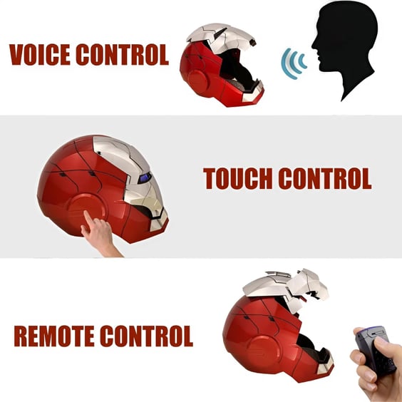 Интерактивный шлем Marvel: Iron Man: Mark V Armor: Electronic Helmet (Glossy & Matte Black), (999002) 5