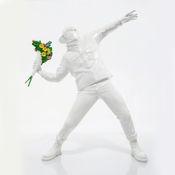 Banksy: Flower Bomber Sculpture (White or Black) , (44052)