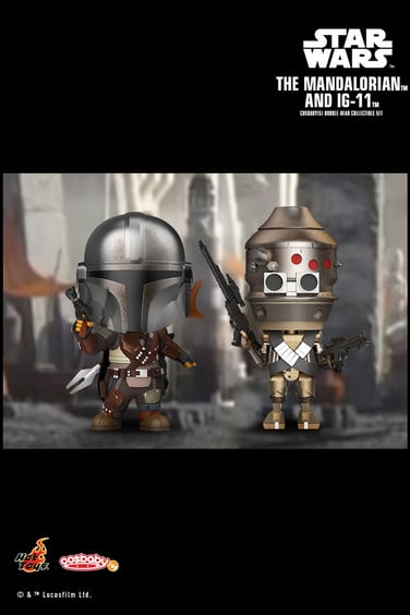 Колекційні фігури Hot Toys: Star Wars Mandalorian and IG-11 Bobble-Head, (82718)