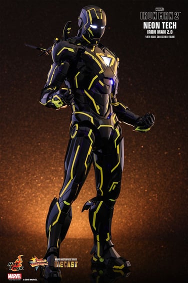Колекційна фігура Hot Toys: Neon Tech Iron Man 2.0, (89758)