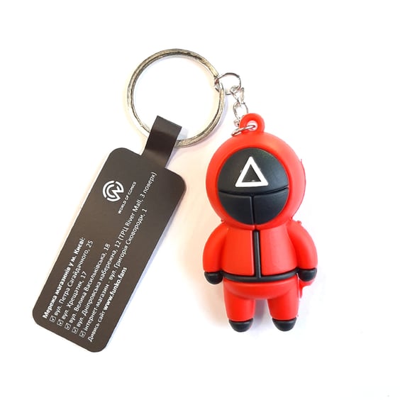 Брелок Squid Game: Pink Soldier (triangle), small, (10239)