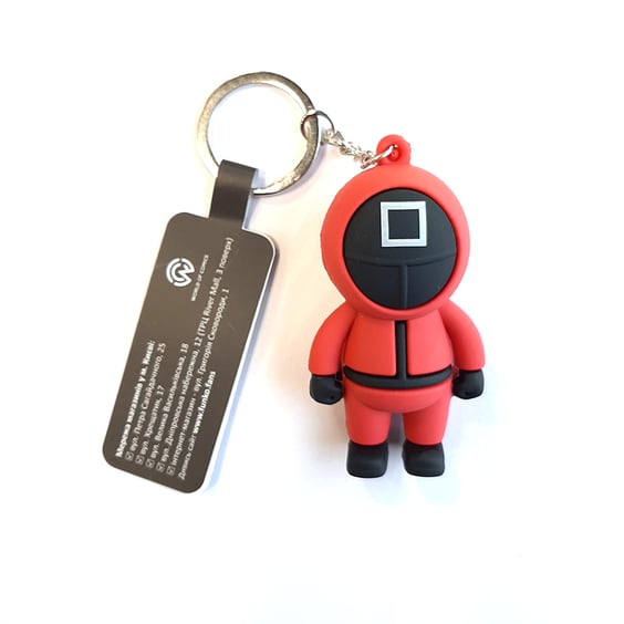 Брелок Squid Game: Pink Soldier (square), big, (10243)