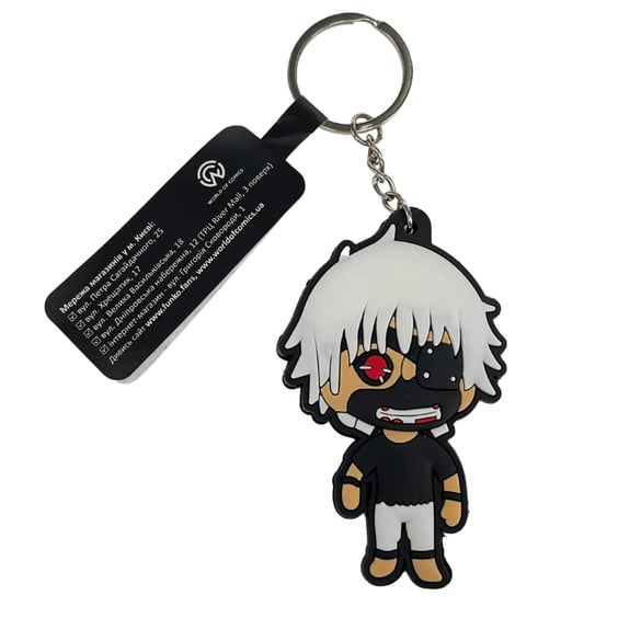 Брелок двосторонній Tokyo Ghoul: Ken Kaneki (Chibi), (10363)