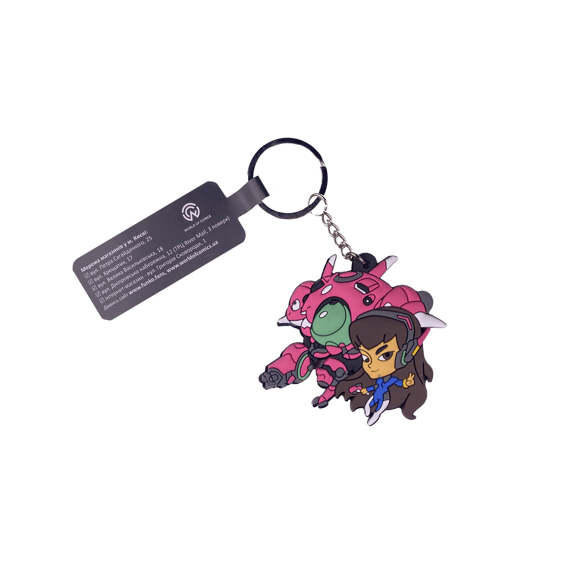 Брелок двосторонній Overwatch: D.Va, (10376)