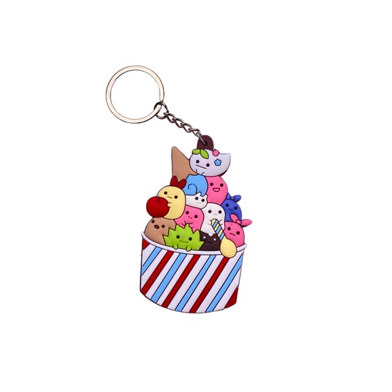 Брелок двухсторонний Sumikko Gurashi: Minniko Bucket, (9965)