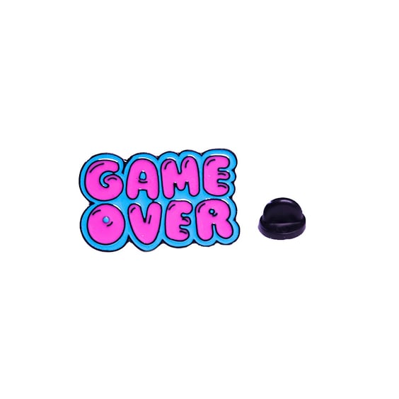 Металлический значок (пин) Logo "Game Over", (11211)