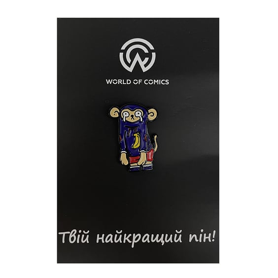 Металлический значок (пин) Crying Monkey (in Banana Tracksuit), (11297)