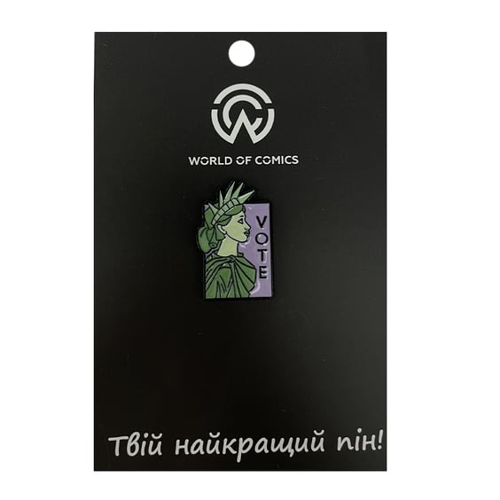 Металлический значок (пин) Women Vote: Liberty Lady, (11618)