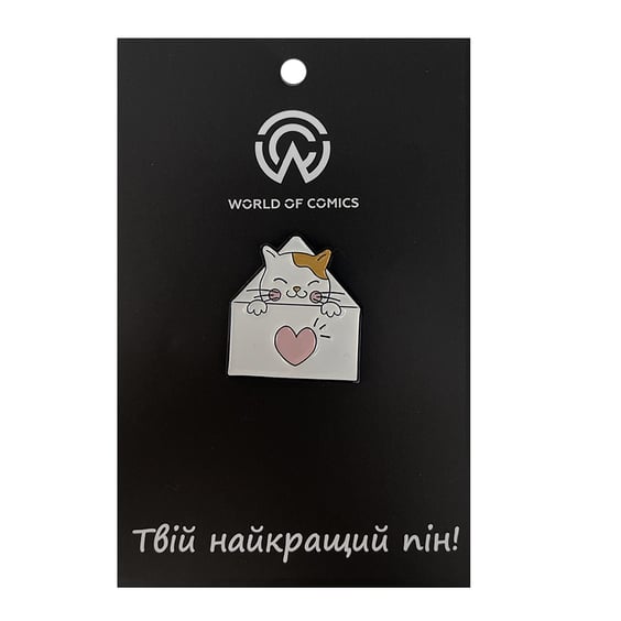 Металлический значок (пин) Mail w/Cat, (11632)