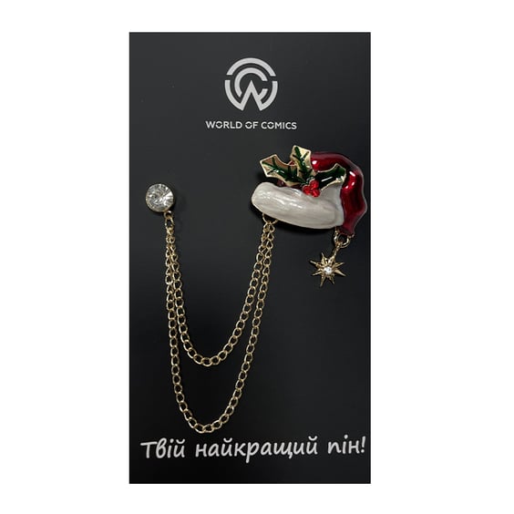 Металевий значок (пін) Santa Hat w/ Diamond, (12106)