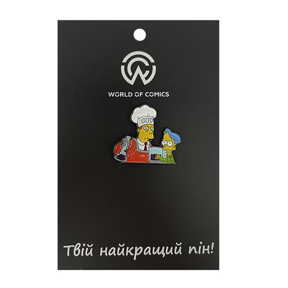 Металлический значок (пин) The Simpsons: "Mr. McClure, what does DNA stand for?": Troy McClure and Billy, (12395)