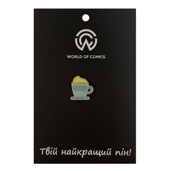 Металевий значок (пін) Сoffee Cup w/ Cream, (13394)