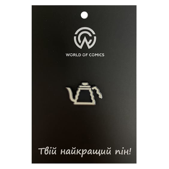 Металевий значок (пін) Teapot (Black/White), (13413)