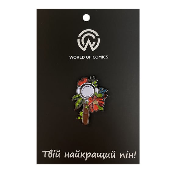 Металлический значок (пин) Portafilter w/ Flowers, (13417)