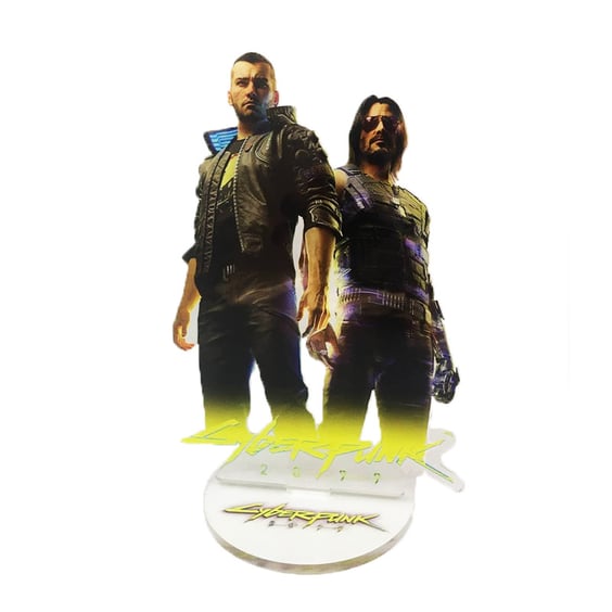 Акрилова статуетка Cyberpunk: Johnny Silverhand and V Male, (99055)