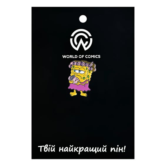 Металевий значок (пін) SpongeBob SquarePants: SpongeBob In Hair Curlers, (10537)