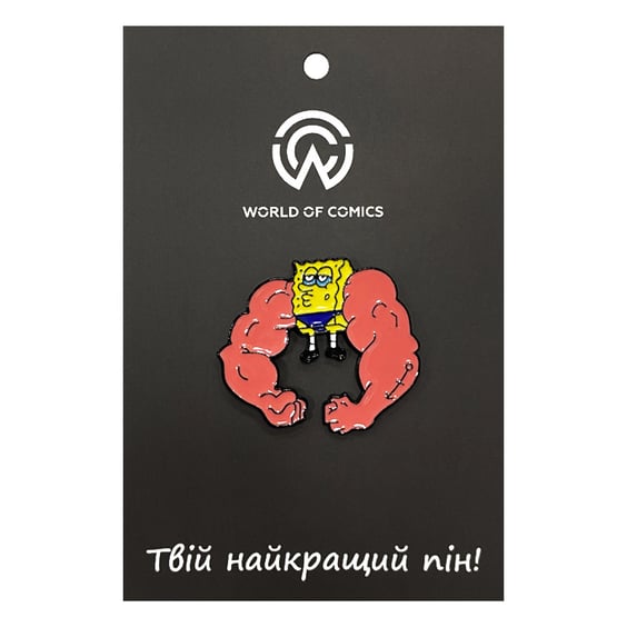 Металевий значок (пін) SpongeBob SquarePants: MuscleBob BuffPants, (10538)