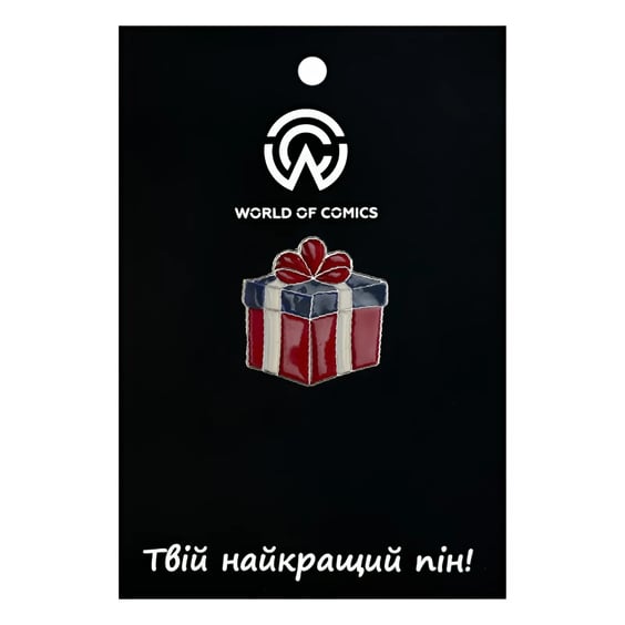Металлический значок (пин) Gift Box (Red), (10940)