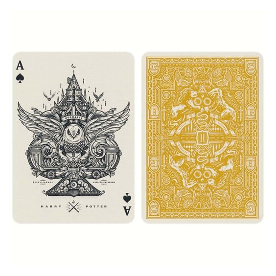 Игральные карты Theory11: Wizarding World: Harry Potter: Hogwarts: Hufflepuff (Yellow), (120028) 2