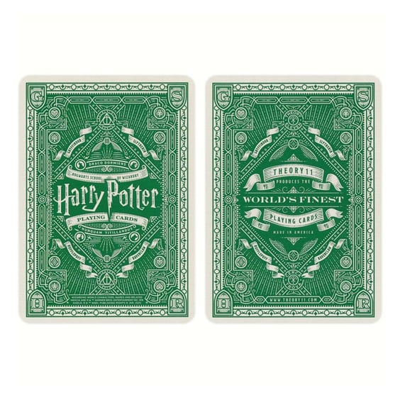Игральные карты Theory11: Wizarding World: Harry Potter: Hogwarts: Slytherin (Green), (120029) 6