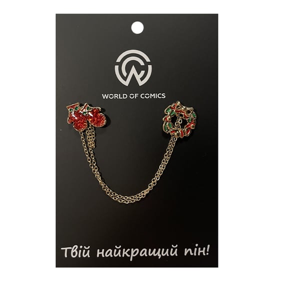 Металлические значки (пины) Mittens and Wreath, (12105)