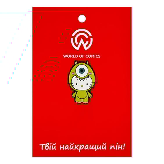 Металлический значок (пин) Hello Kitty: Kitty White: Mike Wazowski Parody, (12748)
