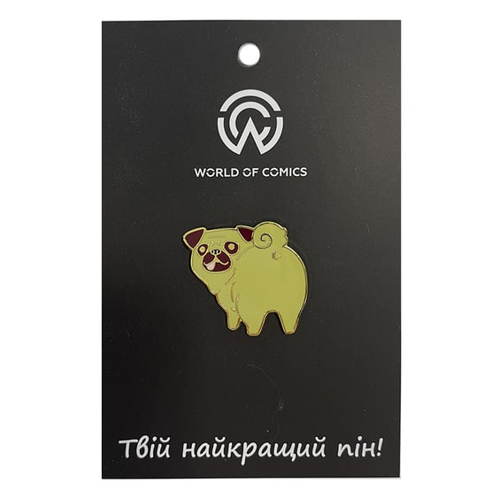 Металевий значок (пін) Pug, (13029)