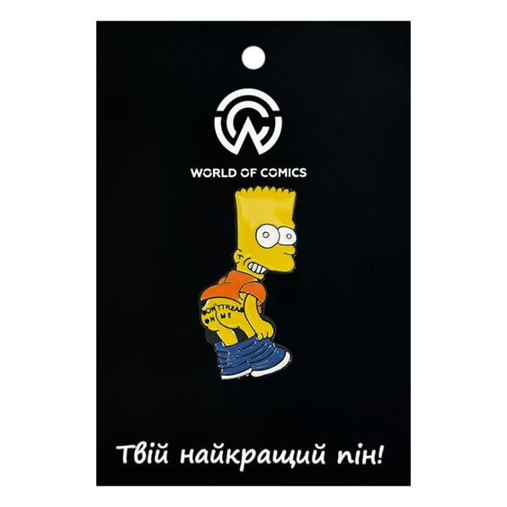 Металлический значок (пин) The Simpsons: Bart Simpson: «Don't Tread On Me‎», (13241)