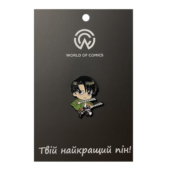 Металлический значок (пин) Attack on Titan: Levi Ackerman (Chibi), (13512)