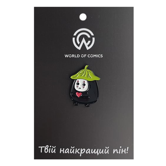 Металлический значок (пин) Studio Ghibli: Spirited Away: Kaonashi w/ Heart, (13607)