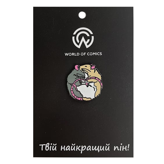 Металлический значок (пин) Two Rats, (13651)