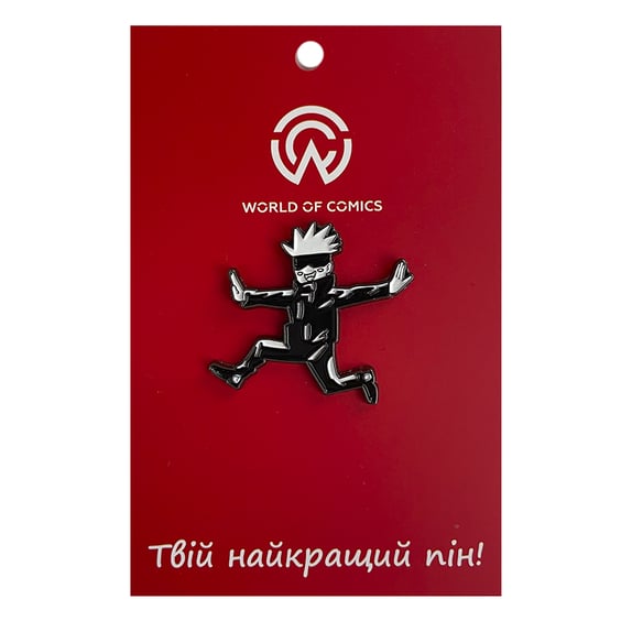 Металлический значок (пин) Jujutsu Kaisen: Gojo Satoru: «I'll murder you!», (13683)