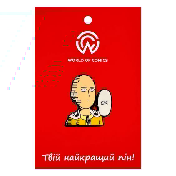Металевий значок (пін) One-Punch Man: Saitama: «Ok‎», (13689)