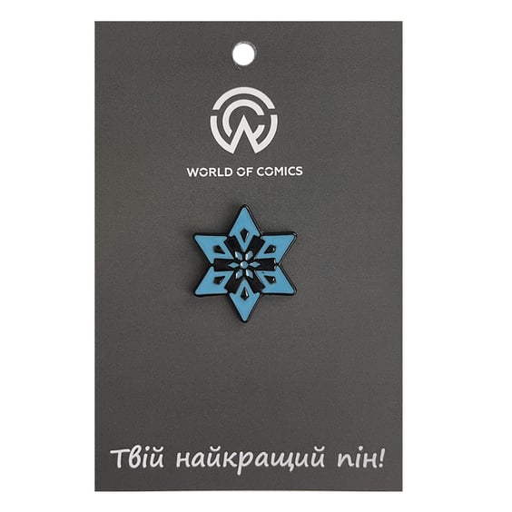 Металлический значок (пин) Genshin Impact: Cryo: Logo, (13707)