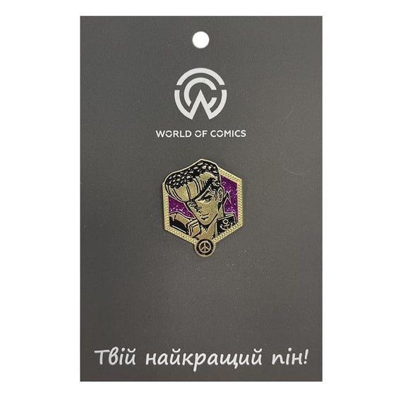 Металлический значок (пин) JoJo's Bizarre Adventure: Josuke Higashikata (Gold), (13817)