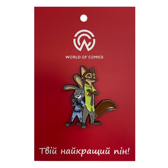 Металевий значок (пін) Disney: Zootopia: Nick and Judy, (13856)