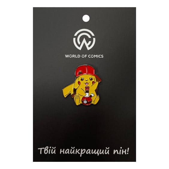 Металевий значок (пін) Pokemon: Pikachu w/ Pokebong, (13930)
