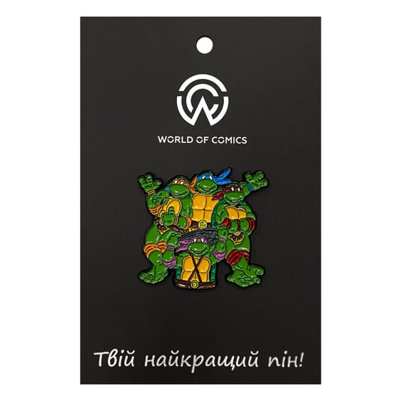 Металлический значок (пин) Teenage Mutant Ninja Turtles: Donatello, Raphael, Leonardo and Michelangelo, (14025)