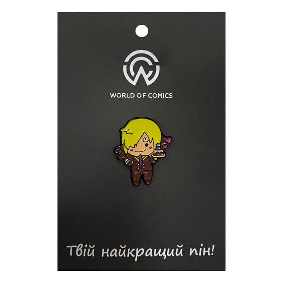 Металевий значок (пін) One Piece: Sanji Vinsmoke (Chibi), (14099)
