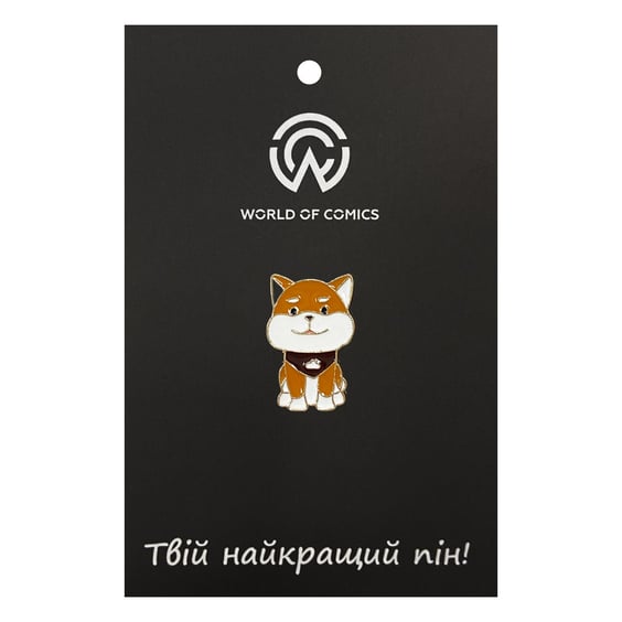 Металлический значок (пин) Shiba Inu, (14119)